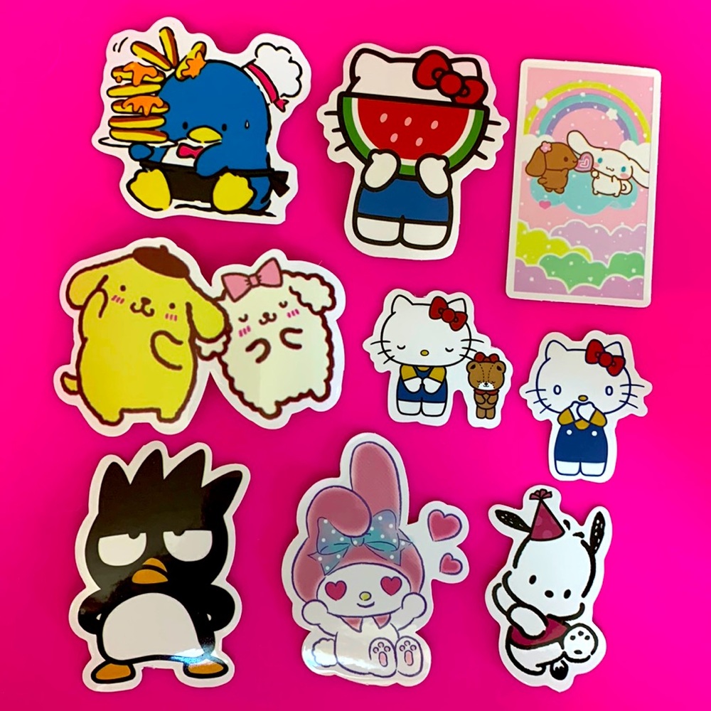 9 Sanrio Hello Kitty and Friends Waterproof Stickers